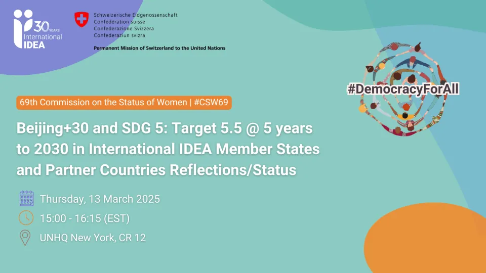 Beijing+30 and SDG 5: Target 5.5 - Event Flyer