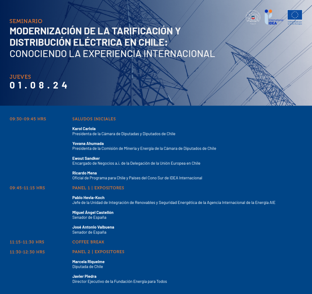 Programa Modernización de la Tarificación y Distribución Eléctrica En Chile: Conociendo la Experiencia Internacional